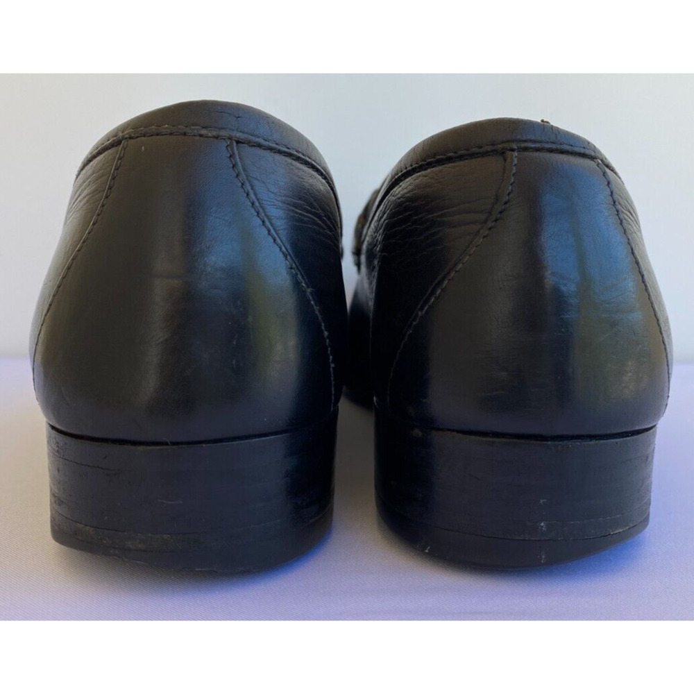Rare Vintage GUCCI HORSE BIT LOAFER SHOES BLACK ITALY 42 US 9 - Picture 10 of 11